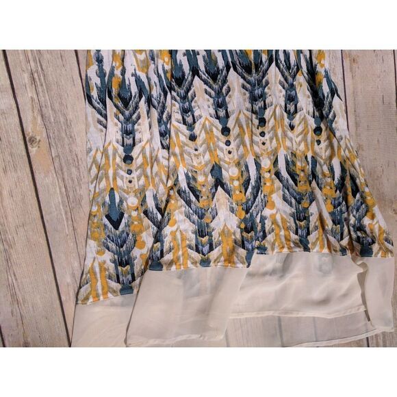 H&M Womens Dress Small Yellow Blue White Spring - Picture 8 of 9